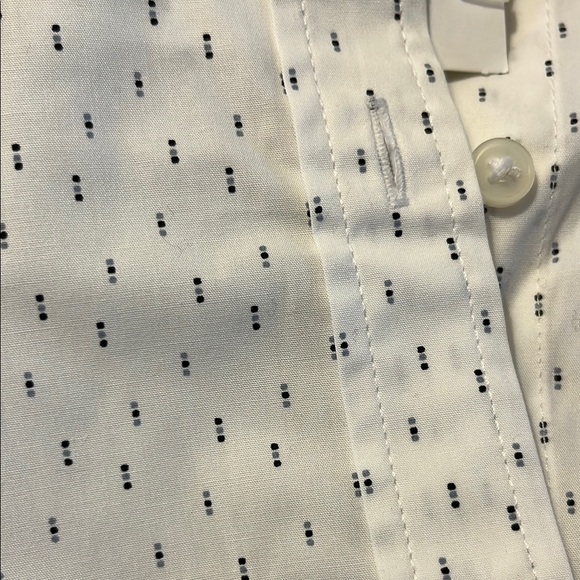 Banana Republic White Patterned Riley Shirt Size 14 NWT - Picture 8 of 11